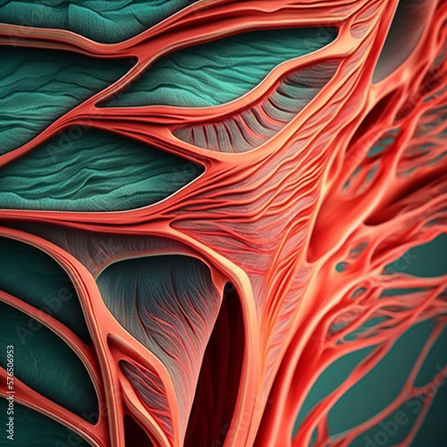 Muscle Tissue, Macro, made with generative AI