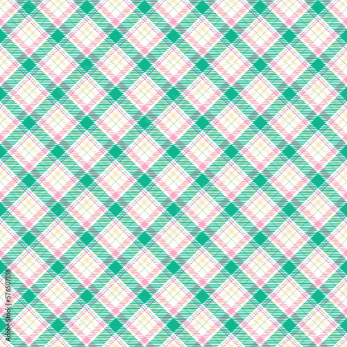Pastel Plaid Seamless Pattern - Colorful and bright repeating pattern design