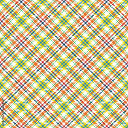 Vibrant Plaid Seamless Pattern - Colorful and bright repeating pattern design