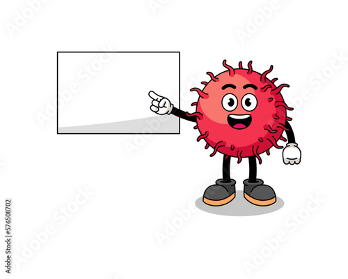 rambutan fruit illustration doing a presentation