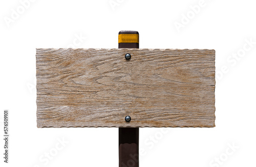 Blank weathered wood sign w...