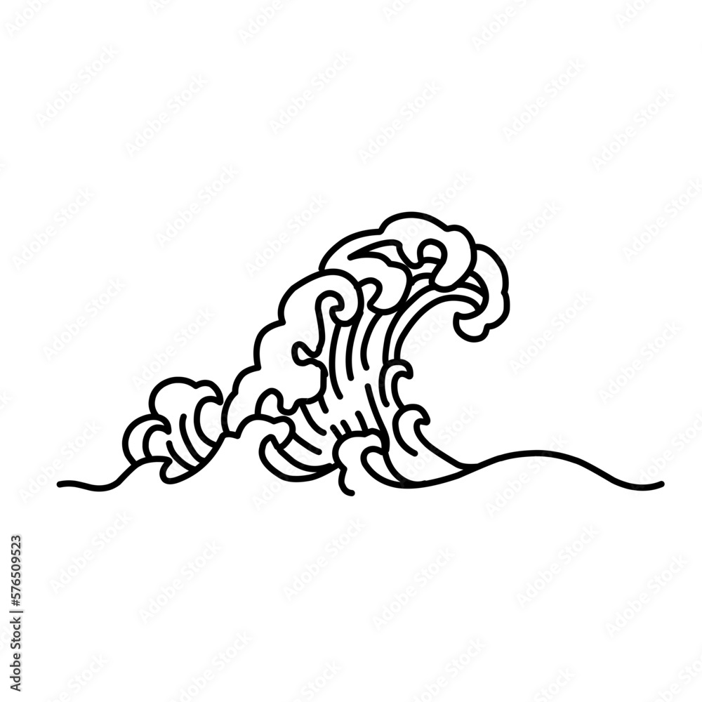 Oriental wave illustration Oriental wave illustration