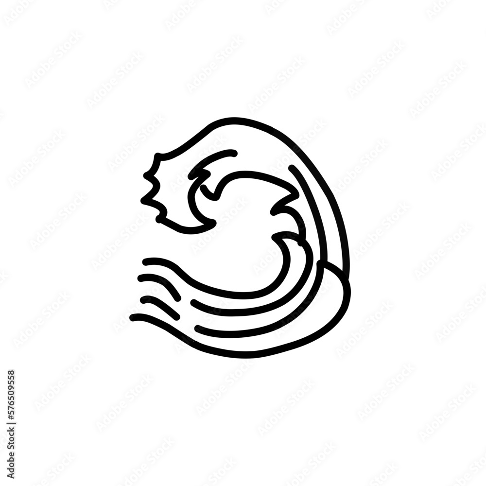 Oriental wave illustration Oriental wave illustration
