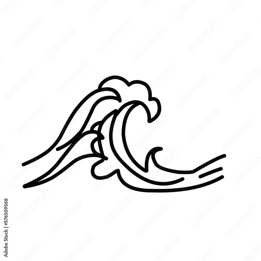 Oriental wave illustration Oriental wave illustration