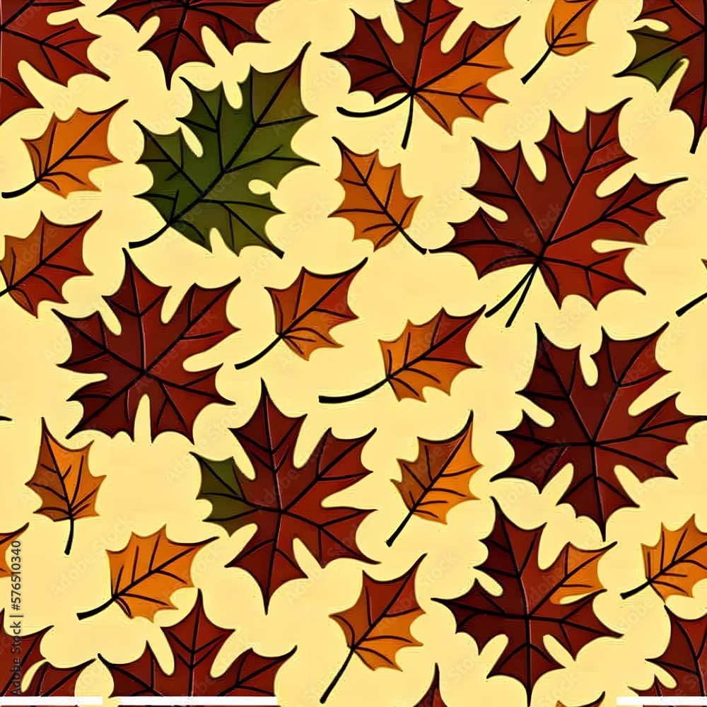 Obraz premium patterns multicolored and seasons leafs {AI generative}