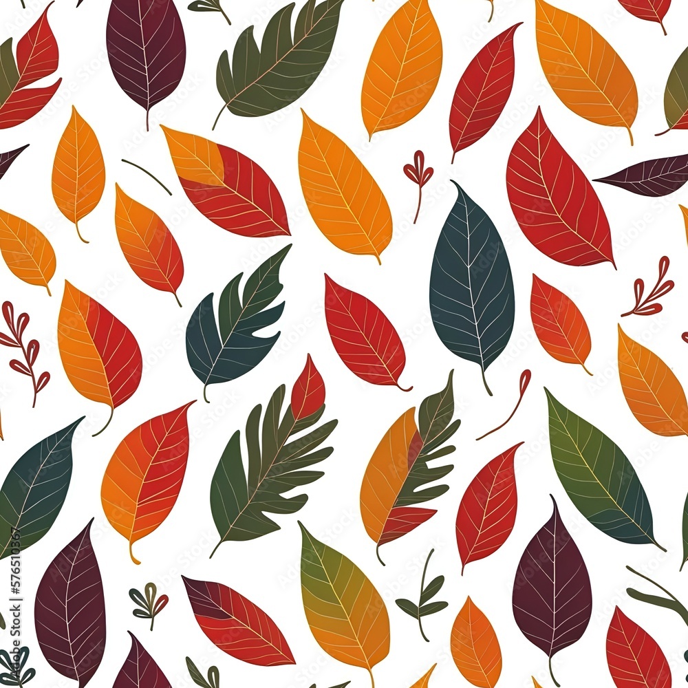 patterns multicolored and seasons leafs
{AI generative}