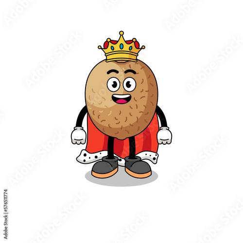 Mascot Illustration of kiwifruit king