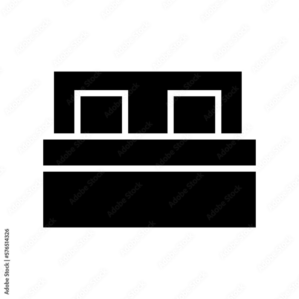 bed icon or logo isolated sign symbol vector illustration - high quality black style vector icons bed icon or logo isolated sign symbol vector illustration - high quality black style vector icons
