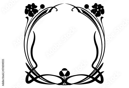 Floral vector decoration element botanical ornament