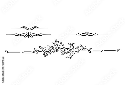 Floral vector decoration element botanical ornament