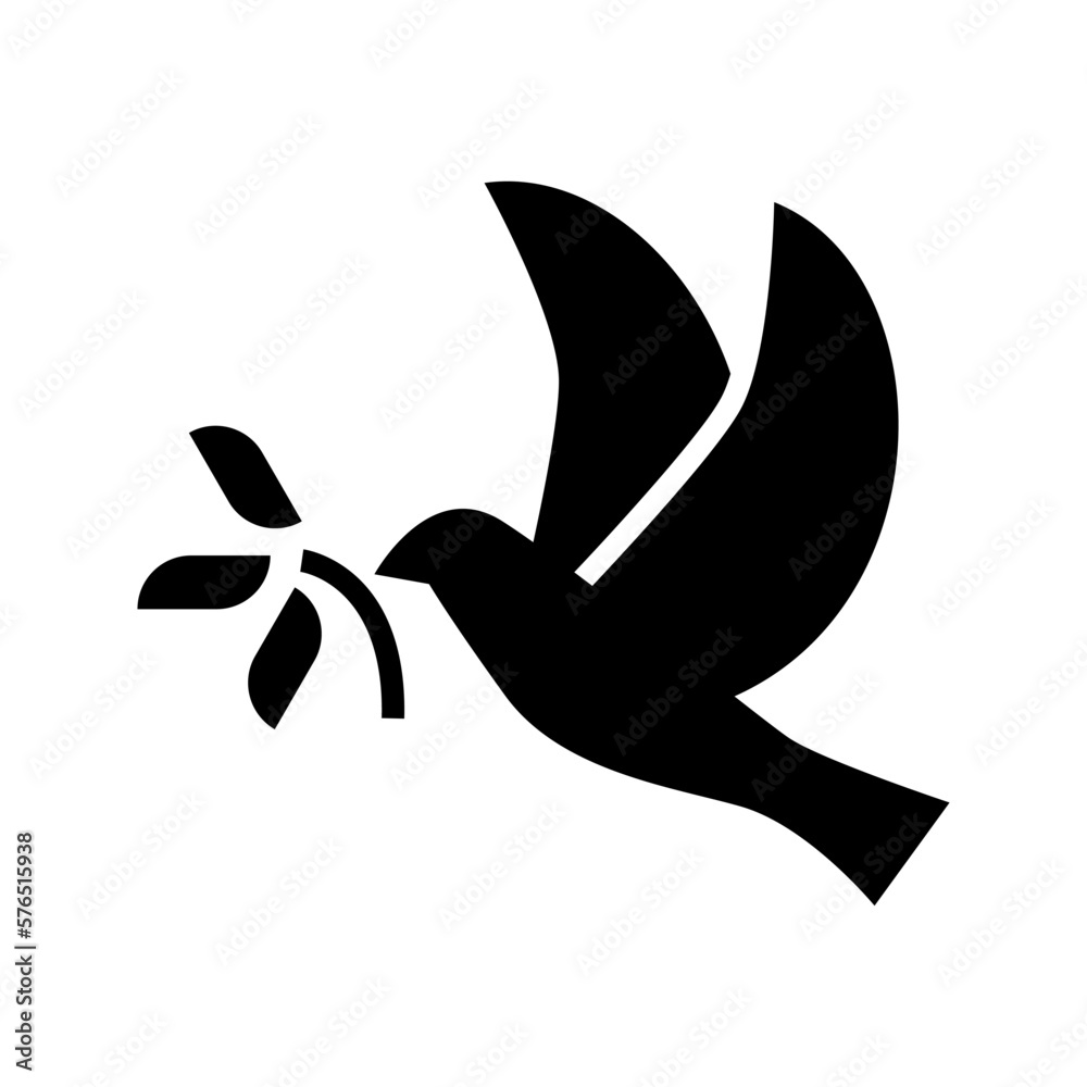 Obraz premium dove icon or logo isolated sign symbol vector illustration - high quality black style vector icons