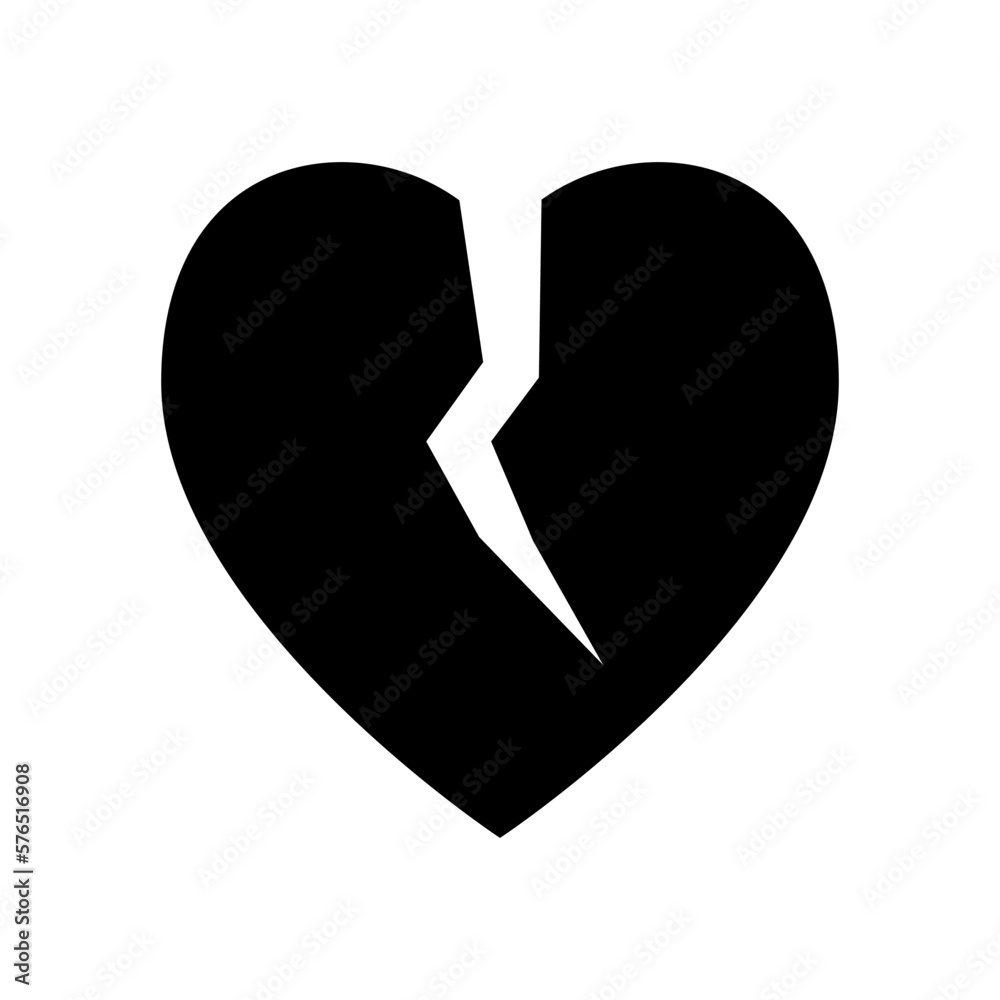 heartbreak icon or logo isolated sign symbol vector illustration - high quality black style vector icons heartbreak icon or logo isolated sign symbol vector illustration - high quality black style vector icons