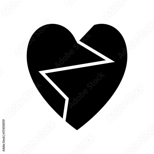 heartbreak icon or logo isolated sign symbol vector illustration - high quality black style vector icons