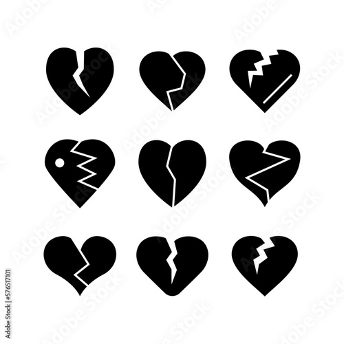 heartbreak icon or logo isolated sign symbol vector illustration - high quality black style vector icons