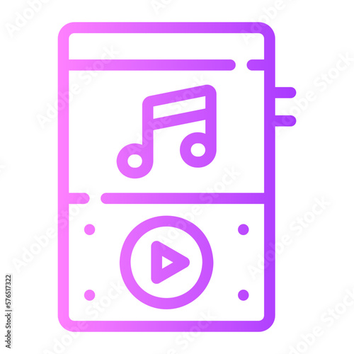 music gradient icon