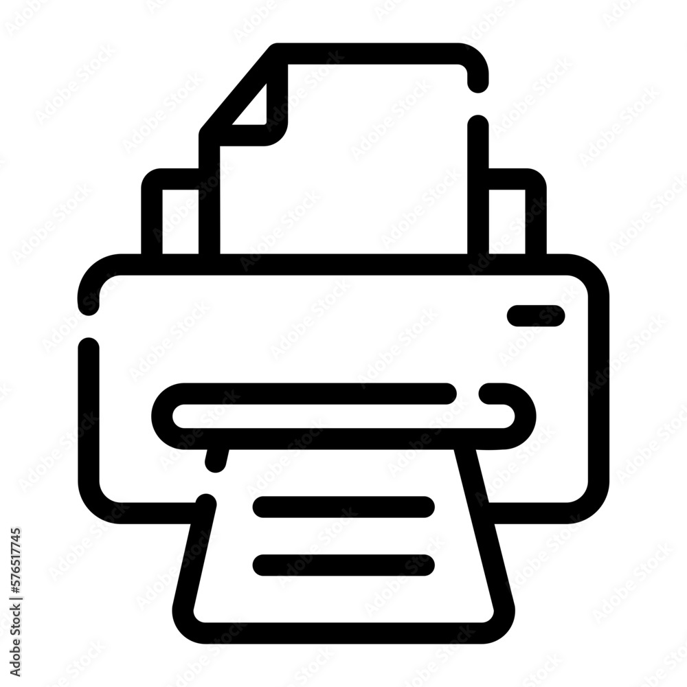 printer line icon printer line icon