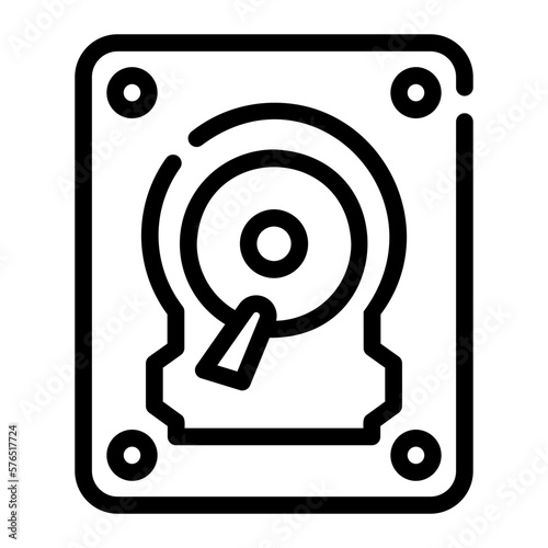 harddisk line icon