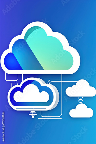 cloud computing concept illustration. Generative AI