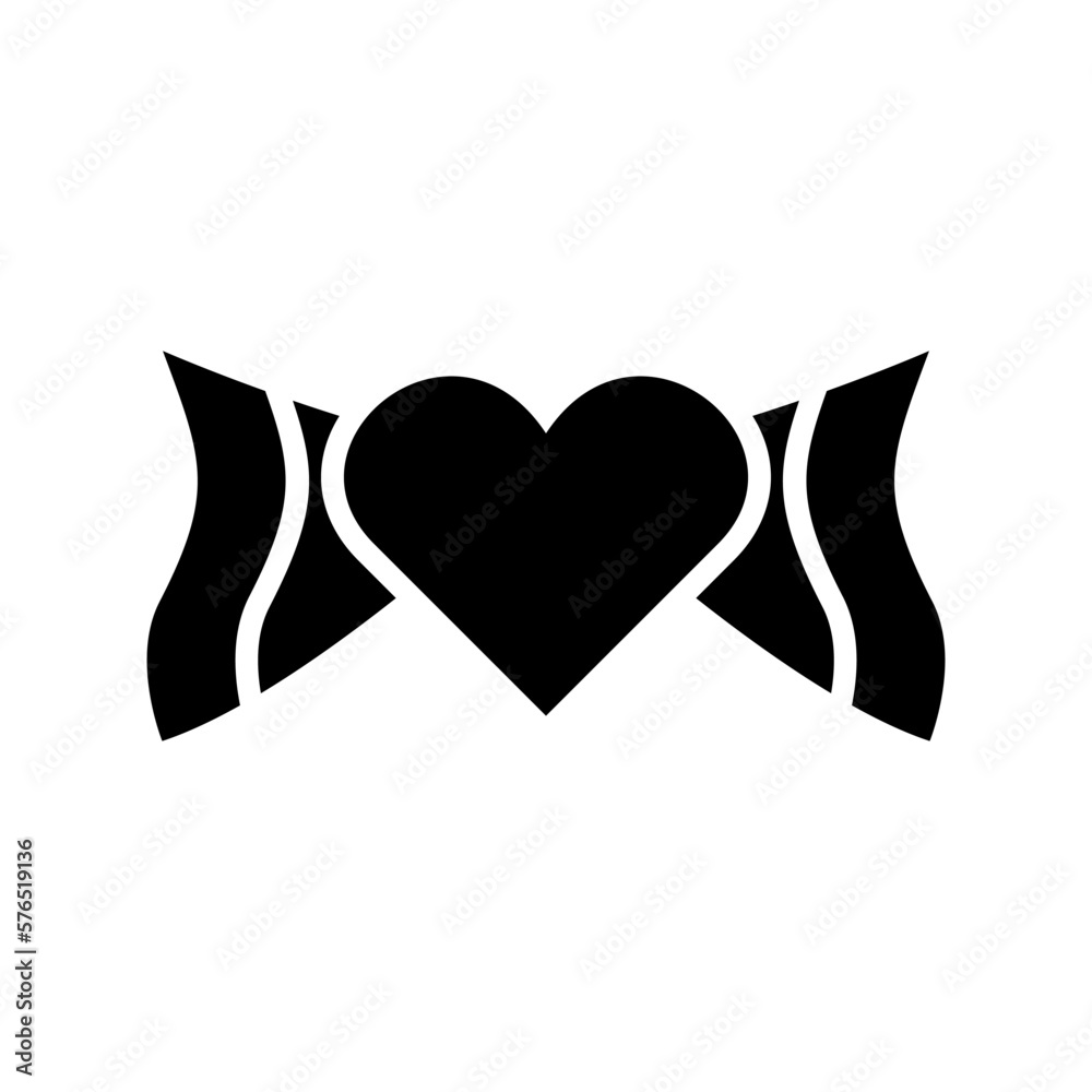 Obraz premium love tie icon or logo isolated sign symbol vector illustration - high quality black style vector icons