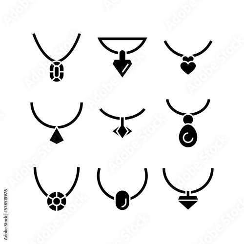 necklace icon or logo isolated sign symbol vector illustration - high quality black style vector icons

