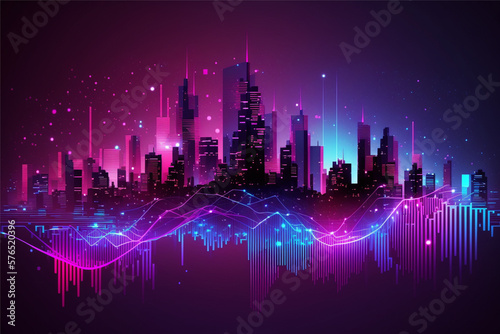 Smart city big data connection technology concept server 