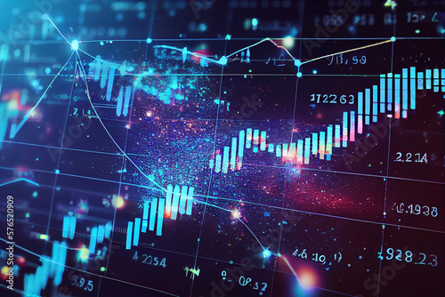 イメージ素材:株式投資・株価チャートのイメージGenerative AI	