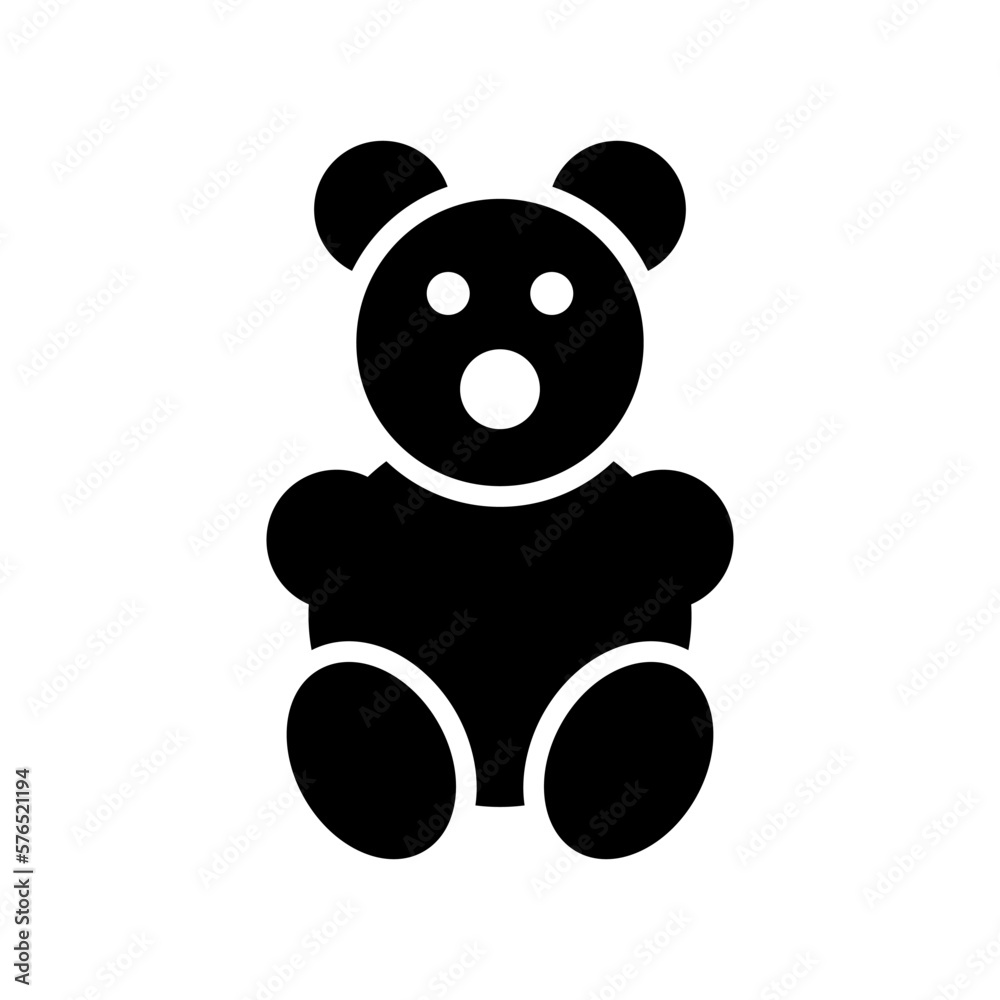 Fototapeta premium teddy bear icon or logo isolated sign symbol vector illustration - high quality black style vector icons 