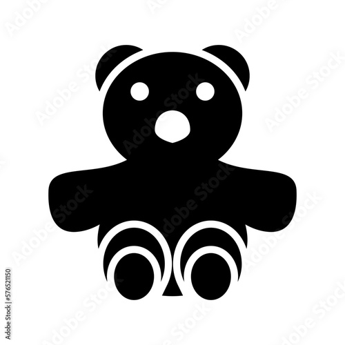 Fototapeta Naklejka Na Ścianę i Meble -  teddy bear icon or logo isolated sign symbol vector illustration - high quality black style vector icons
