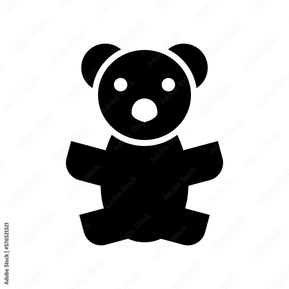 Obraz premium teddy bear icon or logo isolated sign symbol vector illustration - high quality black style vector icons 