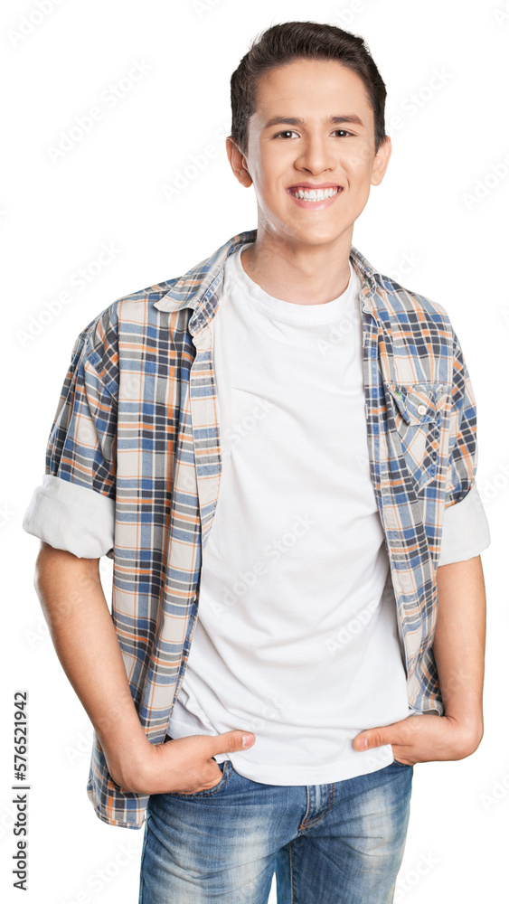 Smiling handsome man on white background Smiling handsome man on white background