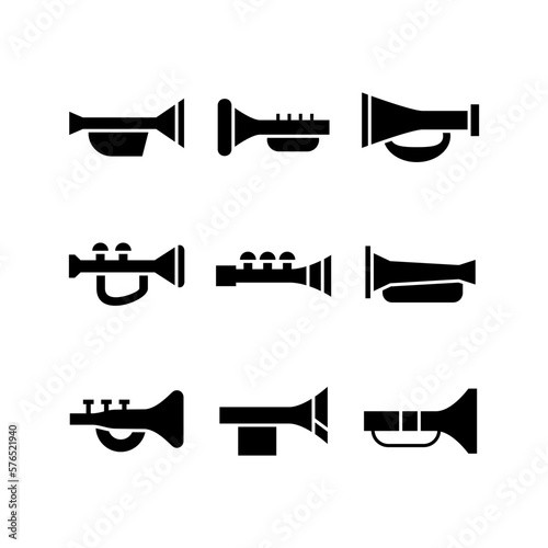 trumpet icon or logo isolated sign symbol vector illustration - high quality black style vector icons
