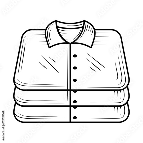 folded shirts clean