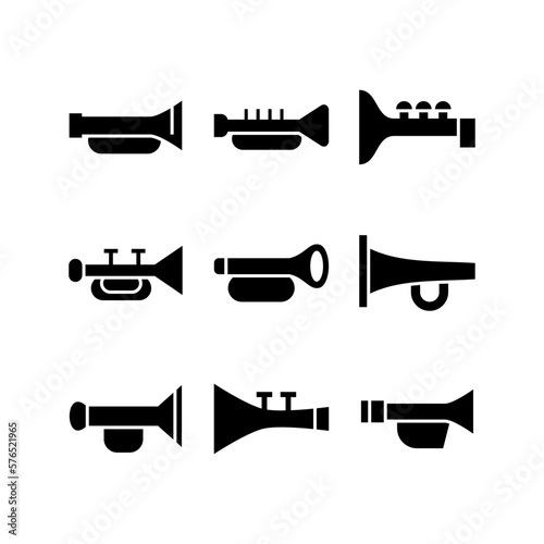 trumpet icon or logo isolated sign symbol vector illustration - high quality black style vector icons