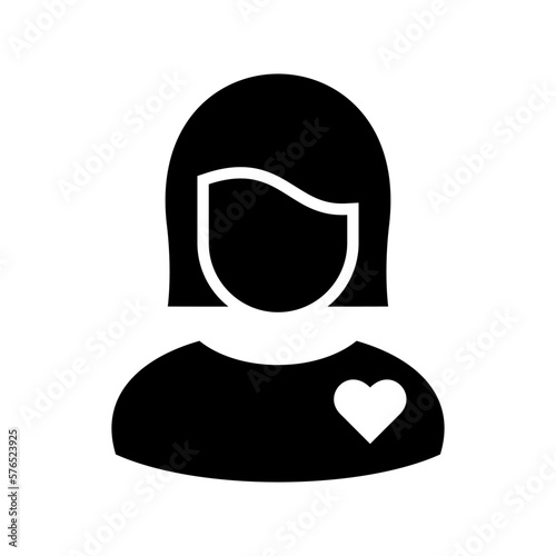 woman in love icon or logo isolated sign symbol vector illustration - high quality black style vector icons
