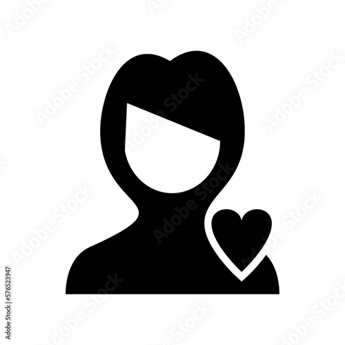 woman in love icon or logo isolated sign symbol vector illustration - high quality black style vector icons
