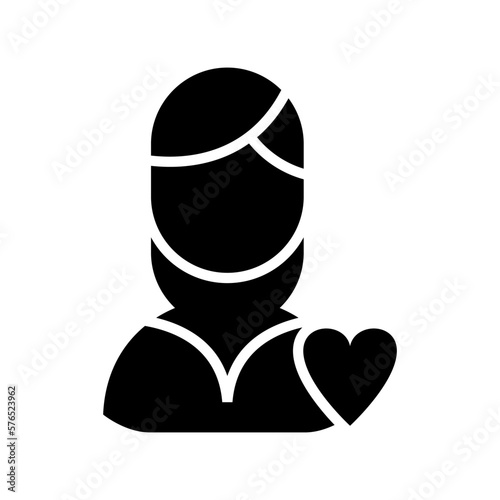 woman in love icon or logo isolated sign symbol vector illustration - high quality black style vector icons
