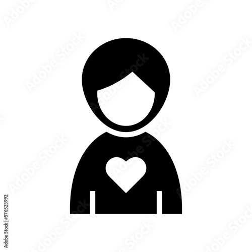 woman in love icon or logo isolated sign symbol vector illustration - high quality black style vector icons
