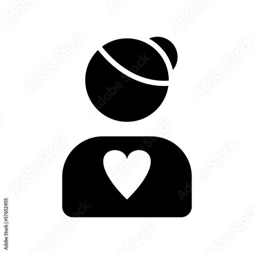 woman in love icon or logo isolated sign symbol vector illustration - high quality black style vector icons
