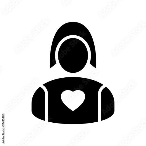 woman in love icon or logo isolated sign symbol vector illustration - high quality black style vector icons
