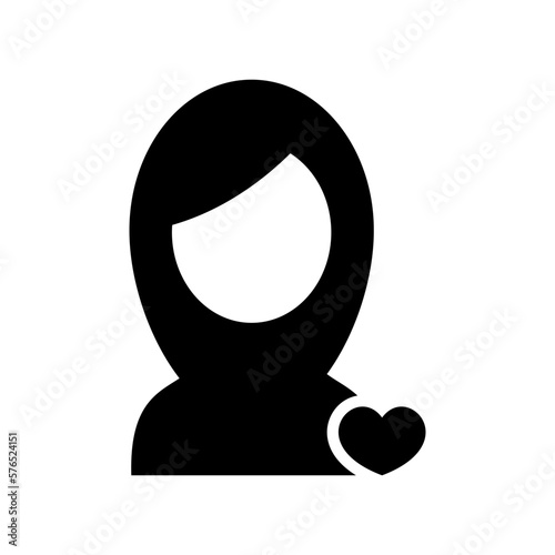 woman in love icon or logo isolated sign symbol vector illustration - high quality black style vector icons 