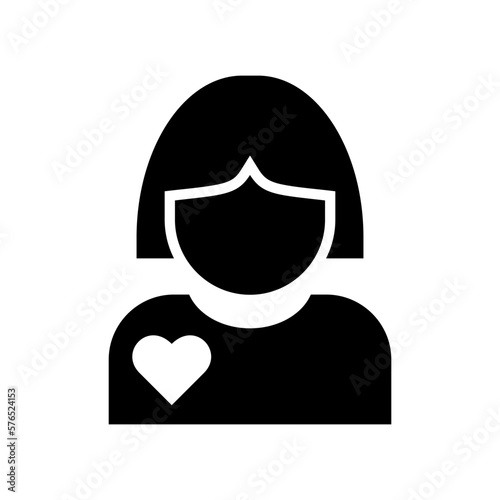 woman in love icon or logo isolated sign symbol vector illustration - high quality black style vector icons
