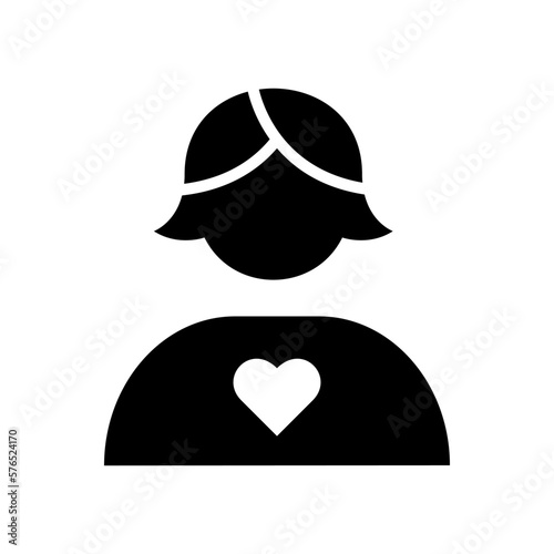 woman in love icon or logo isolated sign symbol vector illustration - high quality black style vector icons
