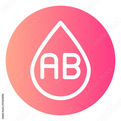 blood type ab gradient icon
