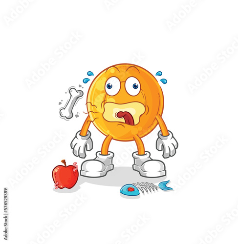 throat lozenges burp mascot. cartoon vector
