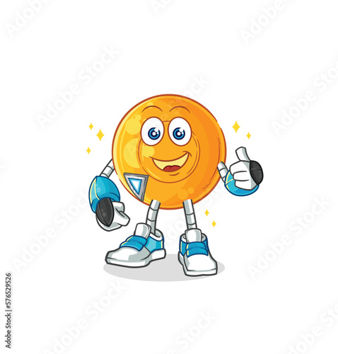 throat lozenges robot character. cartoon mascot vector