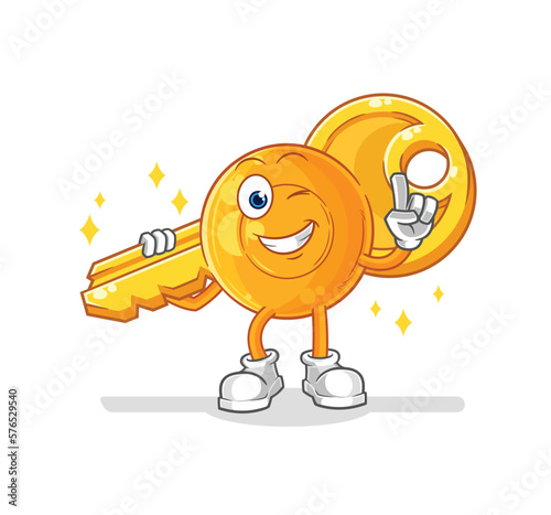 throat lozenges carry the key mascot. cartoon vector