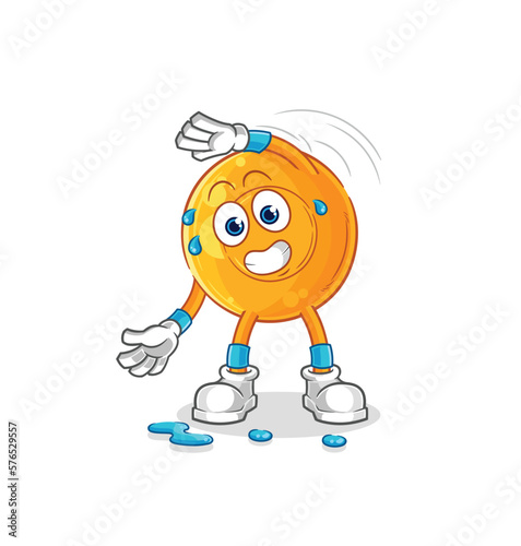 throat lozenges stretching character. cartoon mascot vector