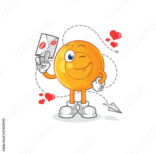 throat lozenges hold love letter illustration. character vector