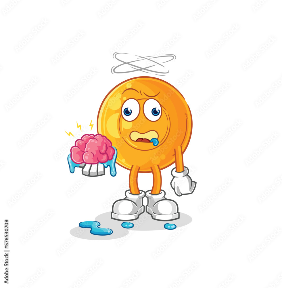 throat lozenges no brain vector. cartoon character throat lozenges no brain vector. cartoon character