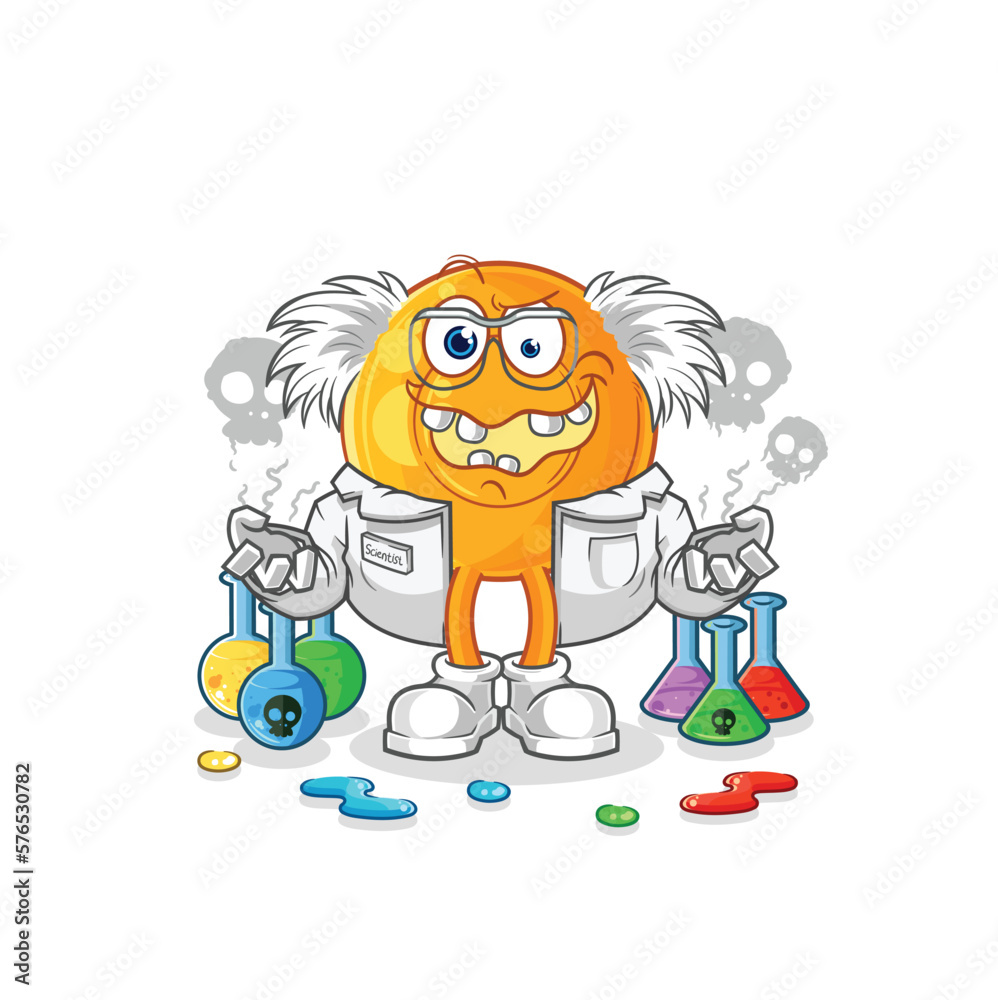 throat lozenges mad scientist illustration. character vector throat lozenges mad scientist illustration. character vector